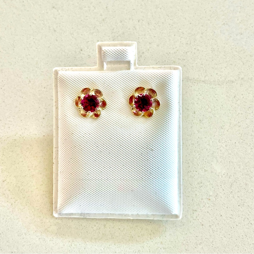 Sterling Silver 925 Rhodolite Garnet Earrings